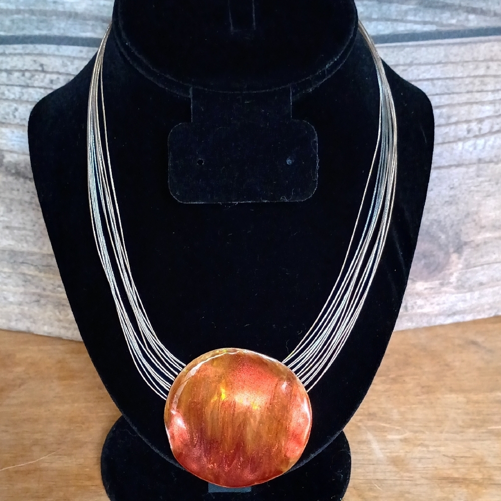 Vintage Chico's Multi strand Pendant Choker With Extender